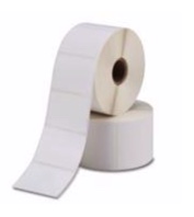 TT2 White Semi-gloss paper label - High tack - acrylic permanent adhesive - honey glassine liner